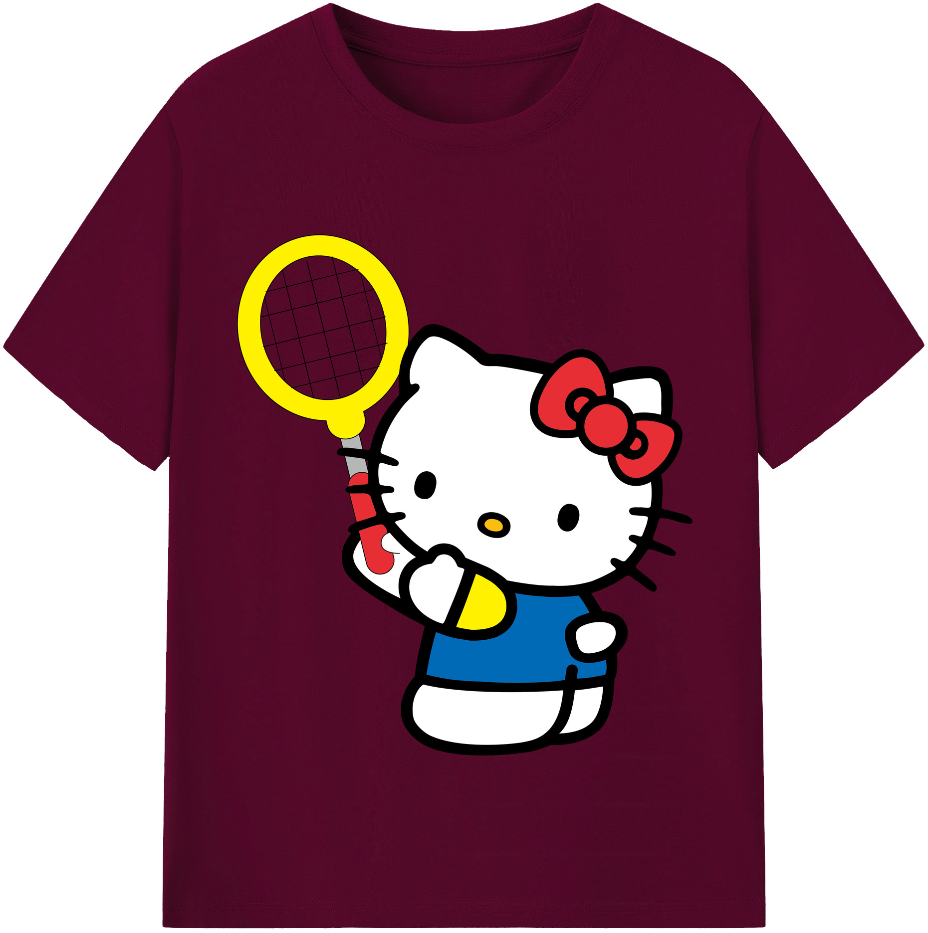 （画像用） Hello Kitty ハローキティ レディースカジュアルプリントTシャツ（綿100％）